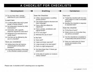 checklists-for-checklists